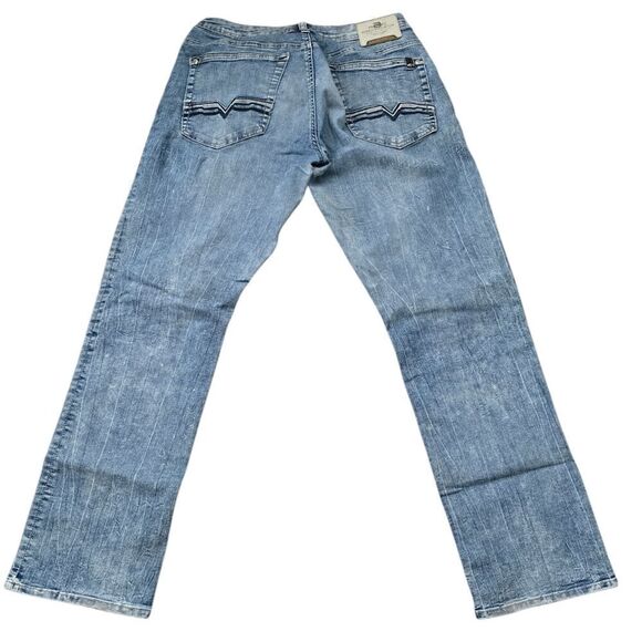 Buffalo David Bitton Jeans 33X34 Light Wash Relaxed Straight Stretch Driven-X - Picture 3 of 7